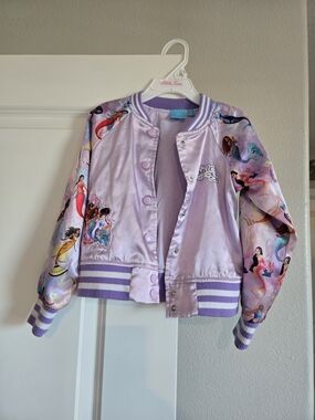 The Little Mermaid Lilac Satin Bomber Jacket Size 4